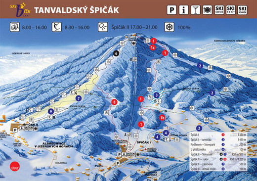 Mapa areálu Špičák (otevření do nového okna)